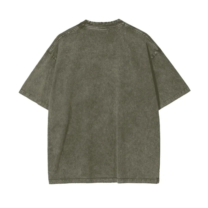 Acid Wash Oversize T-Shirt - Simple Collection (Gray Green)