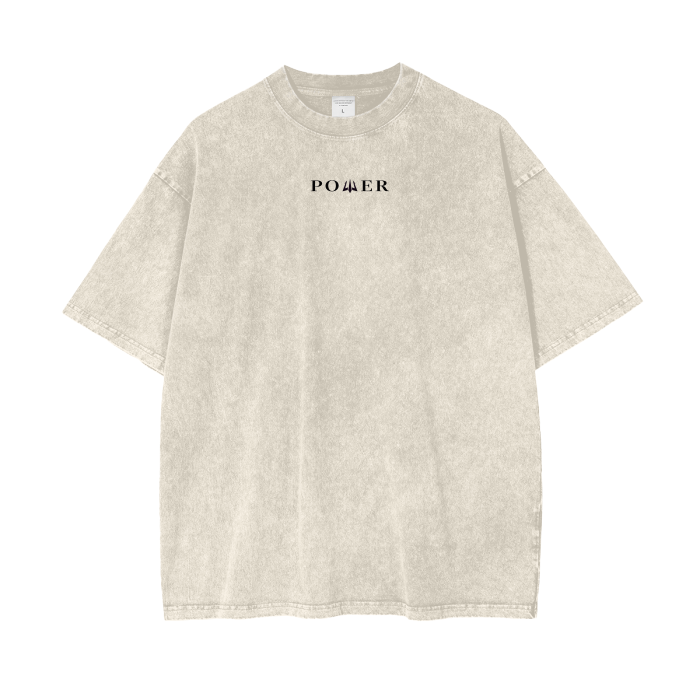 Acid Wash Oversize T-Shirt - Simple Collection (Apricot)