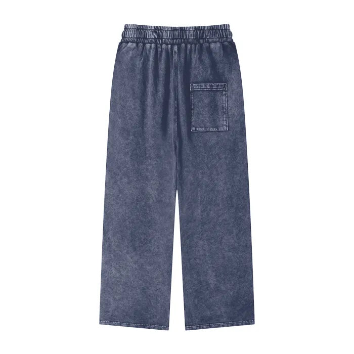 Acid Wash Straight Leg Pants - Apocalyptic Collection (Blue)