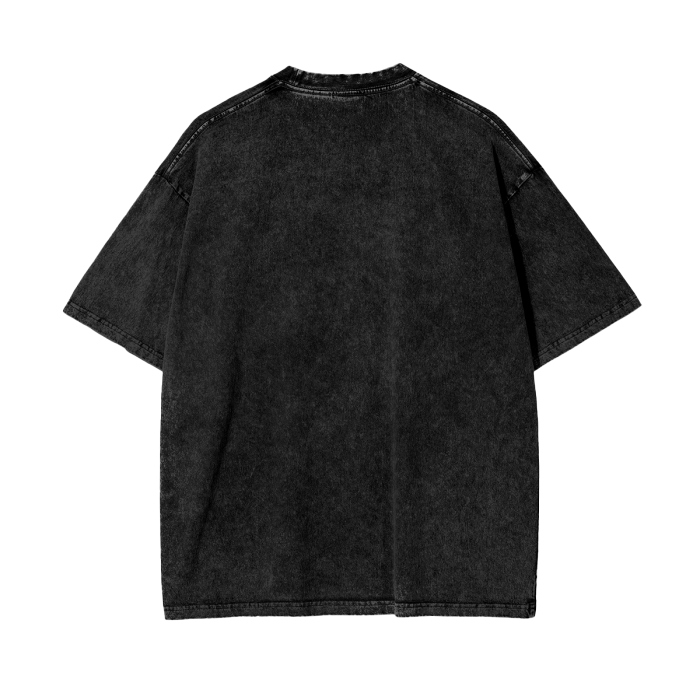 Acid Wash Oversize T-Shirt - Simple Collection (Black)