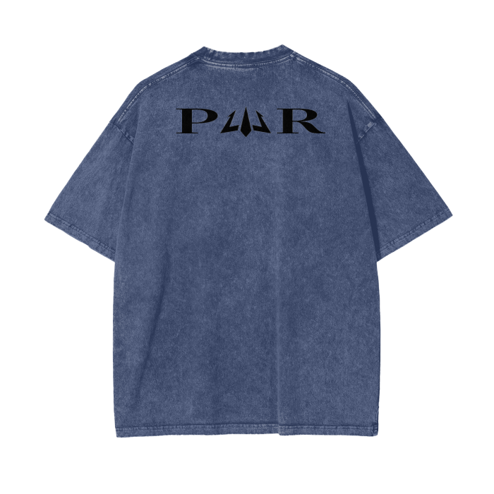 Acid Wash Oversize T-shirt - PWR Collection (Dark Blue)