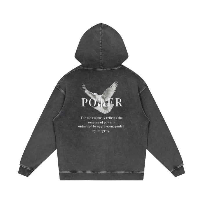 Acid Wash Oversize Hoodie - Dove Collection (Dark Gray)