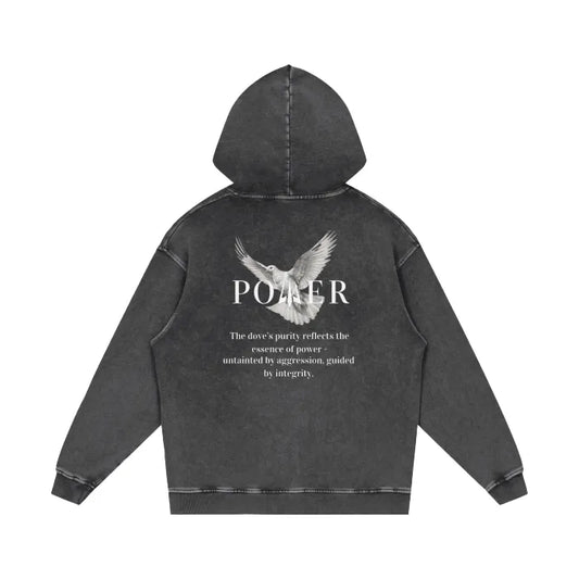 Acid Wash Oversize Hoodie - Dove Collection (Dark Gray)