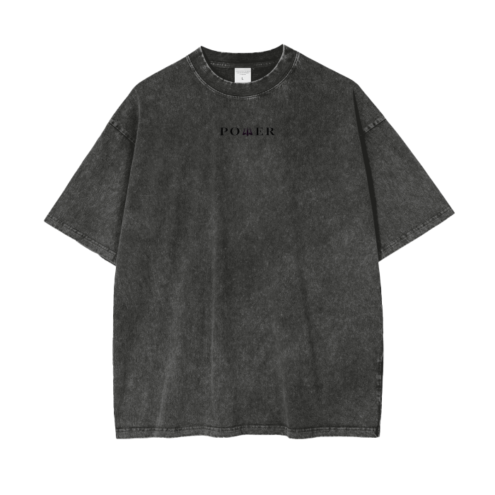 Acid Wash Oversize T-Shirt - Simple Collection (Pirate Gray)