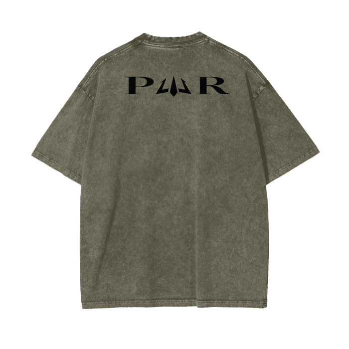 Acid Wash Oversize T-Shirt - PWR Collection (Gray Green)