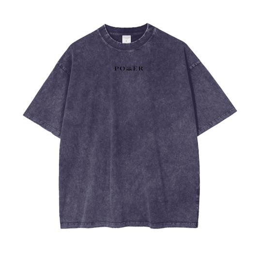 Acid Wash Oversize T-Shirt - Simple Collection (Purple)