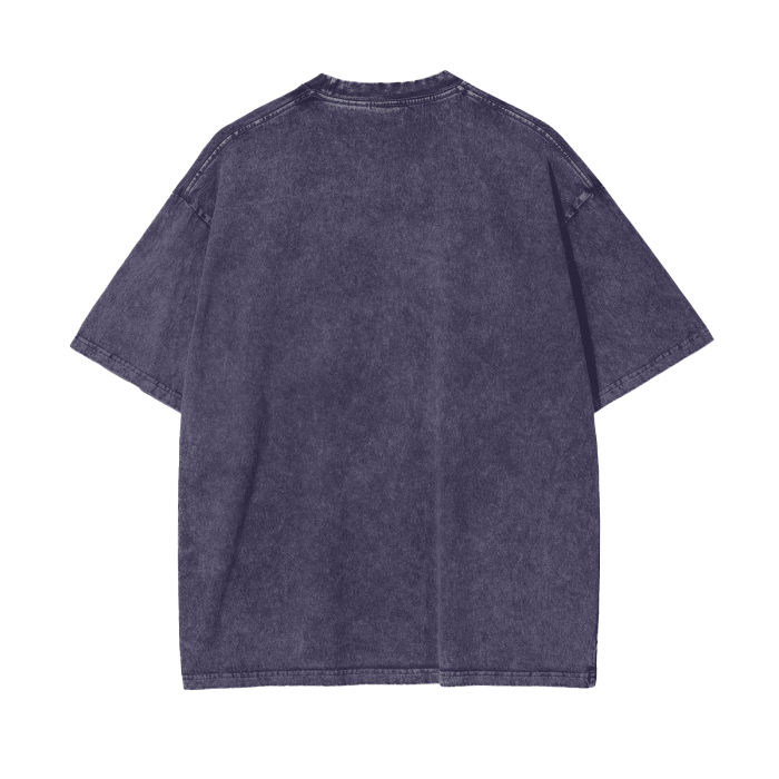 Acid Wash Oversize T-Shirt - Simple Collection (Purple)