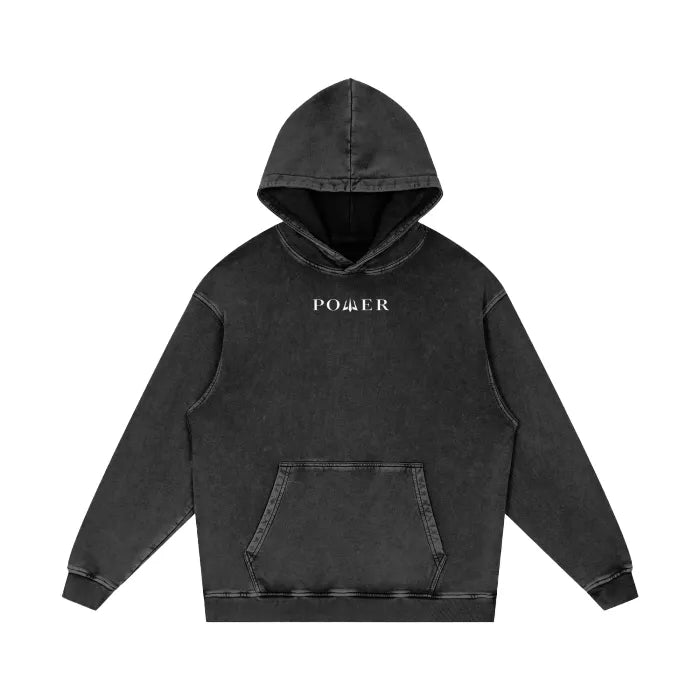 Acid Wash Oversize Hoodie - Raven Collection (Black Beauty)