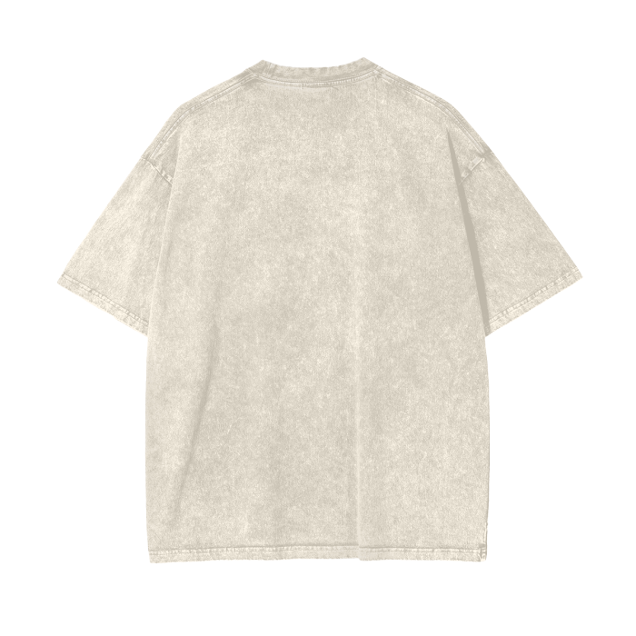 Acid Wash Oversize T-Shirt - Simple Collection (Apricot)