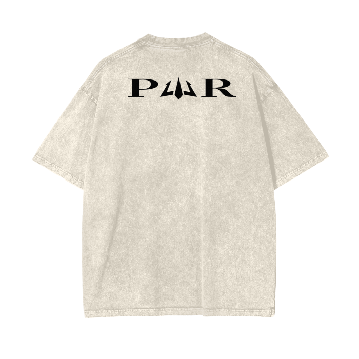 Acid Wash Oversized T-Shirt - PWR Collection (Apricot)